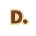 Wooden letter 'D' on a white background