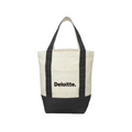 Tote bag with 'Deloitte.' branding on a white background