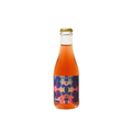 Bottle of Lala sparkling water with a colorful label on a white background