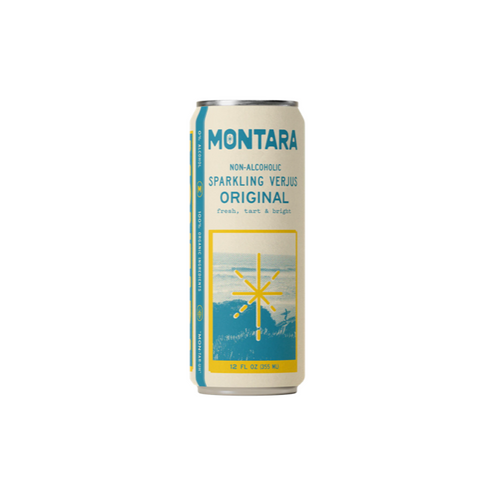 Montara non-alcoholic sparkling verus can on a white background