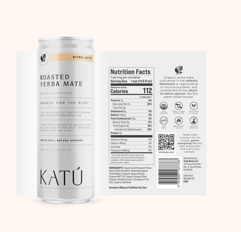 Organic Nitro Yerba Mate Latte and Mocha