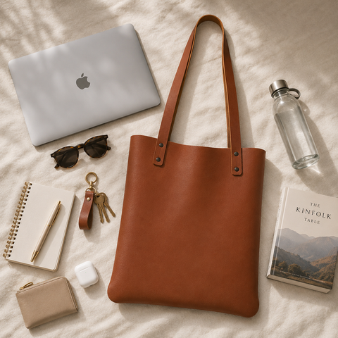 Sturdy Leather Travel Tote