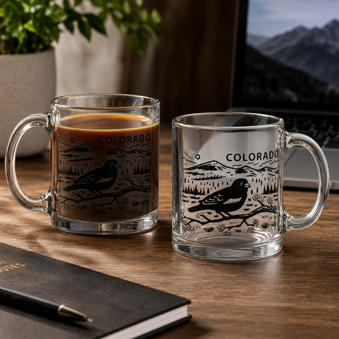 Colorado Glass Coffee Mugs