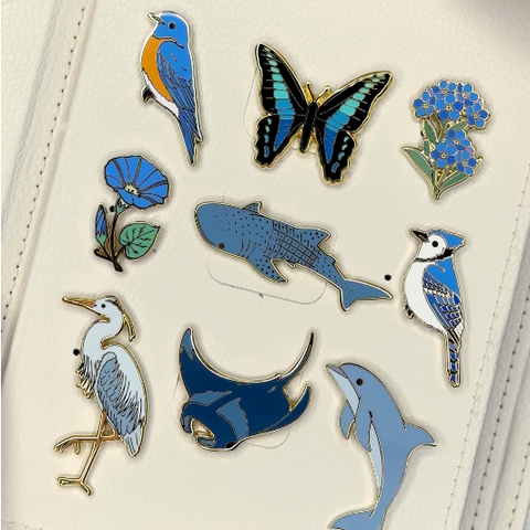 Flora Fauna Enamel Pins
