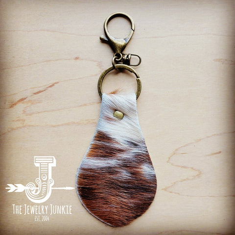 Hair on Hide Leather Keychains