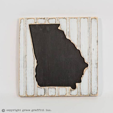 State Silhouette Wood Wall Art