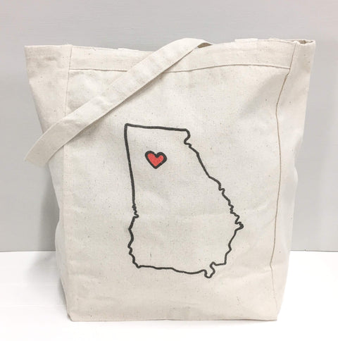 Georgia Tote Bag with Atlanta Heart