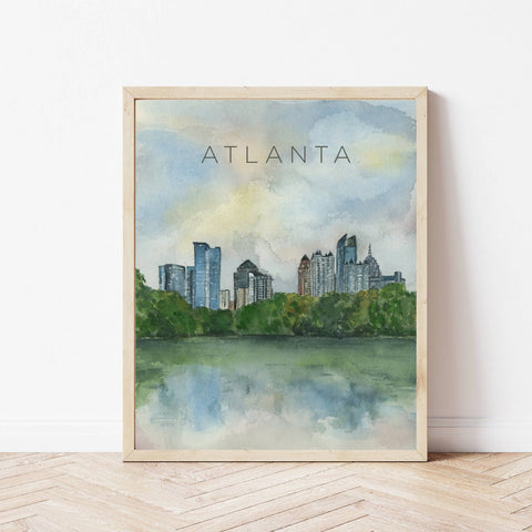 Atlanta, Georgia Watercolor Print