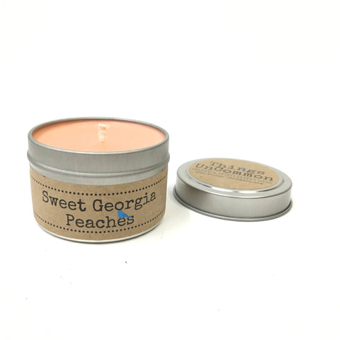 Travel Tin Soy Candle - Sweet Georgia Peaches