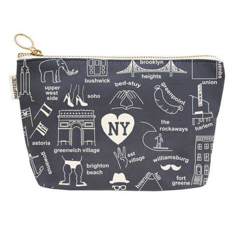 City and State Iconic Imagery Zipped Pouches