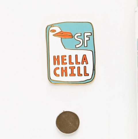 Magnetic California-Themed Lapel Pin Cards