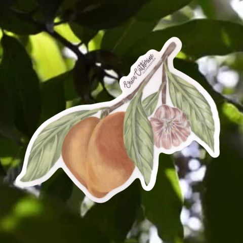 Peach Blossom Vinyl Sticker