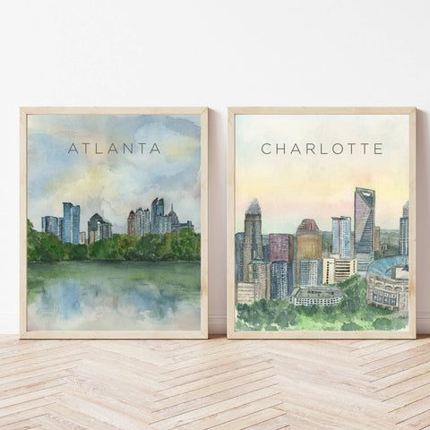 Atlanta, Georgia Watercolor Print